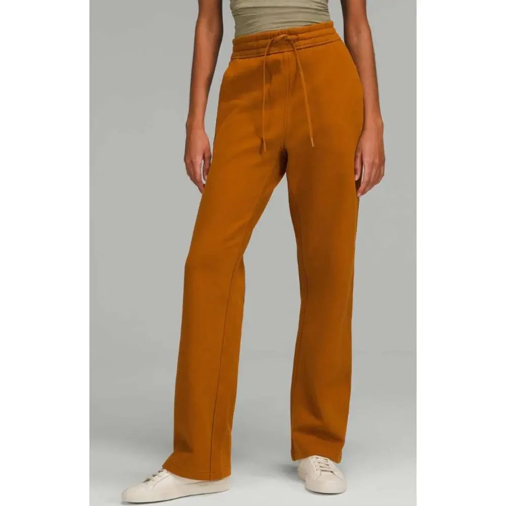 Lululemon Orange loungeful straight Leg Pants